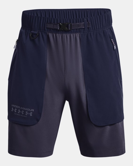 Men's UA Run Trail Shorts in Gray image number 4